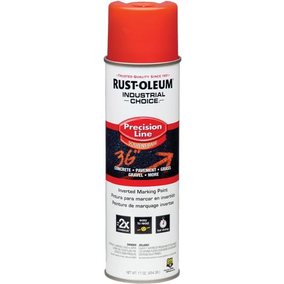 Rust-Oleum Line Marking Paint,20 oz,Fluorescent Red 1662838V