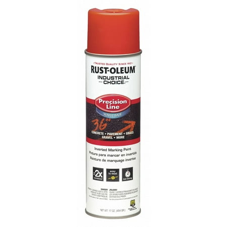 Rust-Oleum Line Marking pnt,20 oz,Fluorescent Red 1862838