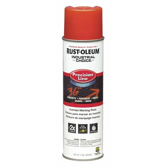 Rust-Oleum Line Marking pnt,20 oz,Fluorescent Red 1862838