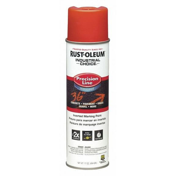 Rust-Oleum Line Marking pnt,20 oz,Fluorescent Red  1862838