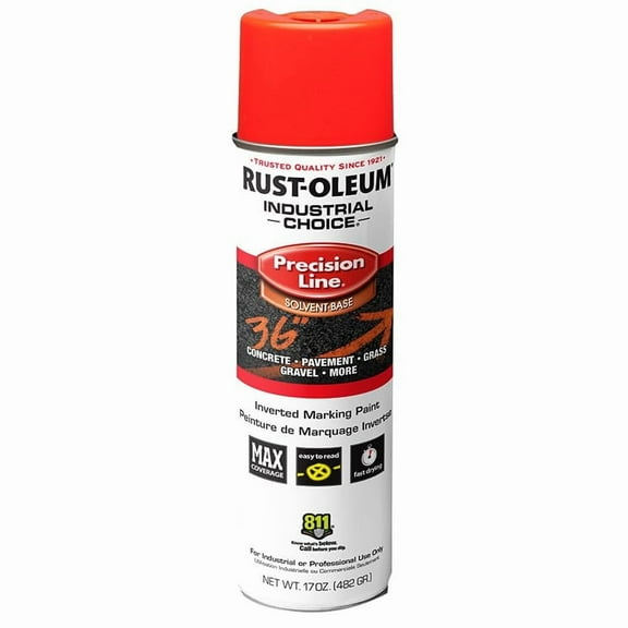 Rust-Oleum Fluorescent Spray Paint - Red-Orange - 17 oz