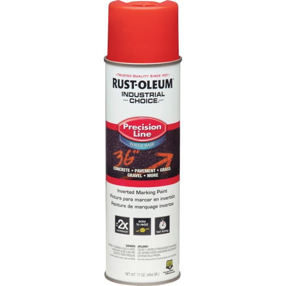 Rust-Oleum M1800 Precision Line Marking Spray Paint, 17 Oz, Safety Red