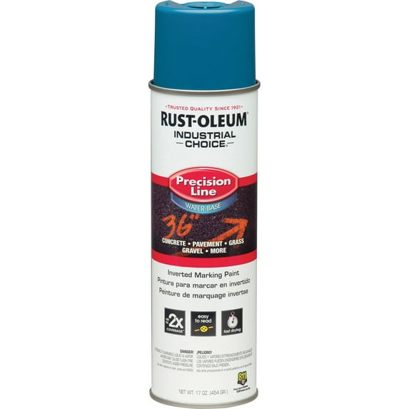 Precision Line Marking Paint, 20 oz, Caution Blue, Water -Based