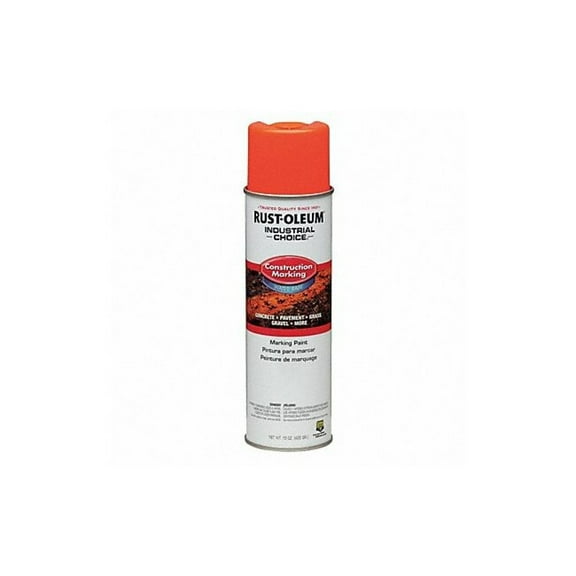 17 oz Rust-Oleum 264699 Fluorescent Red-Orange Industrial Choice M1400 System Water-Based Construction Marking Spray Paint