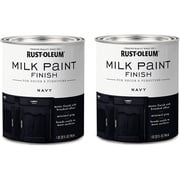 Rust-Oleum Matte Navy Water-Based Acrylic Milk Paint 1 qt Pack of 2.