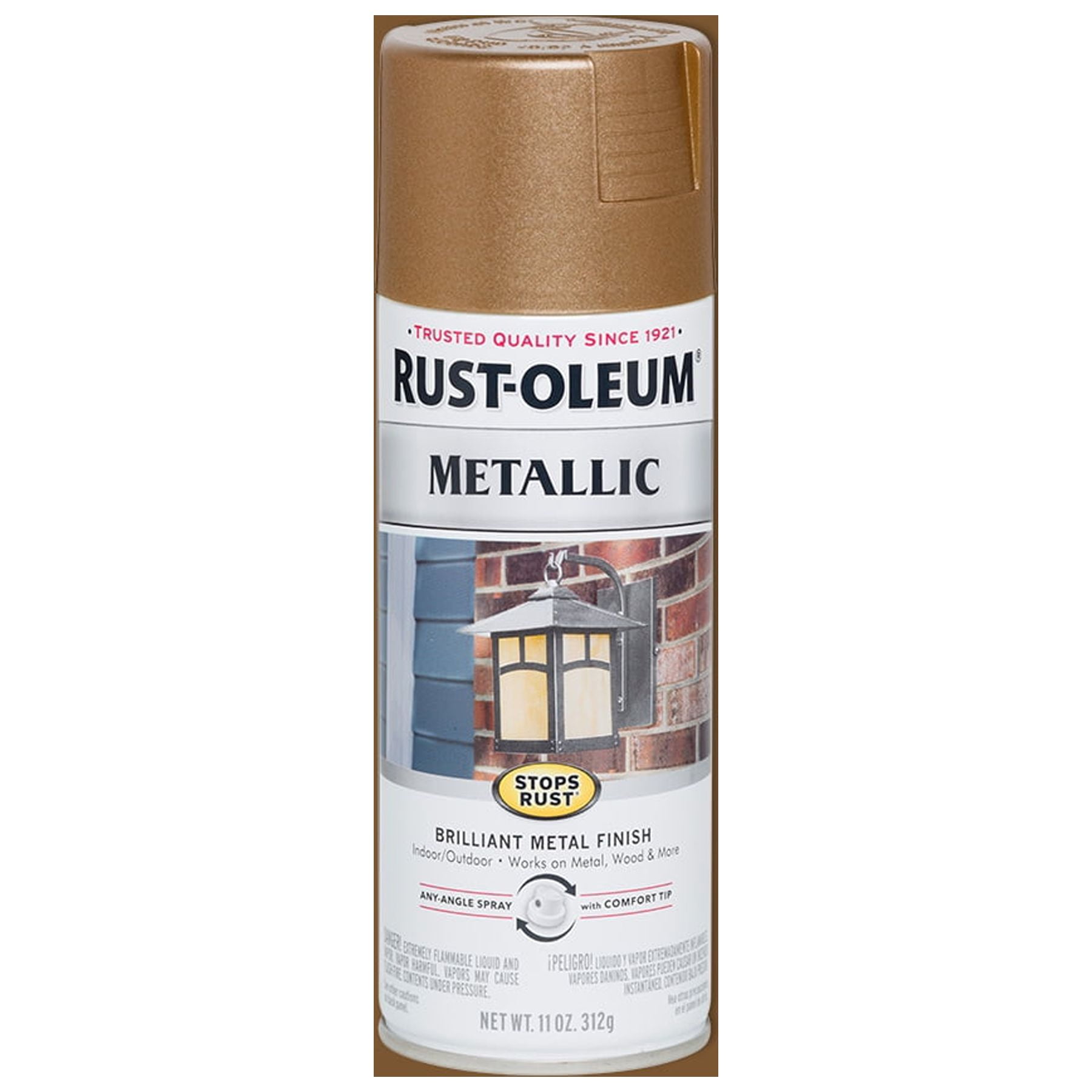 Rust-Oleum Metallic Antique Brass Spray Paint, 11 oz.