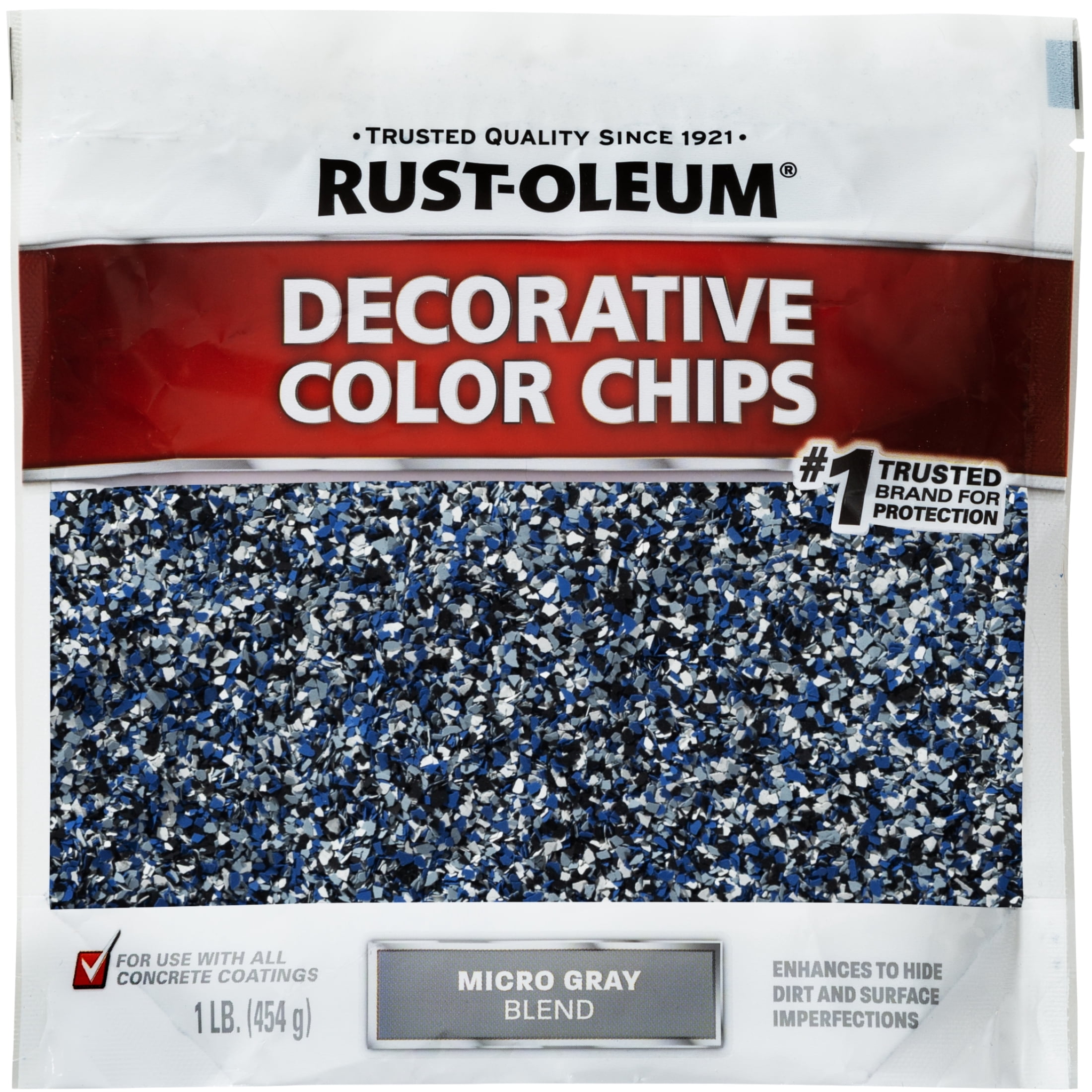 Rust-Oleum Micro Gray Blend Decorative Color Chips-358192, 1 lb, 6 Pack