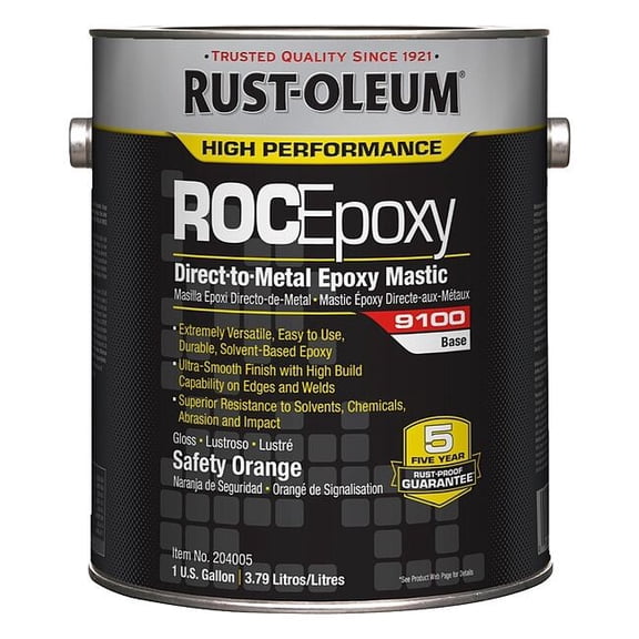 Rust-Oleum Paint Base,9100,Safety Orange,1 gal,Can 204005