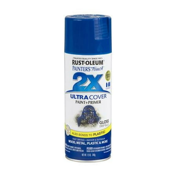 Rust-Oleum Painter's Touch Deep Blue Spray Paint - Durable, Chalky Finish - 6 Piece, Multicolor