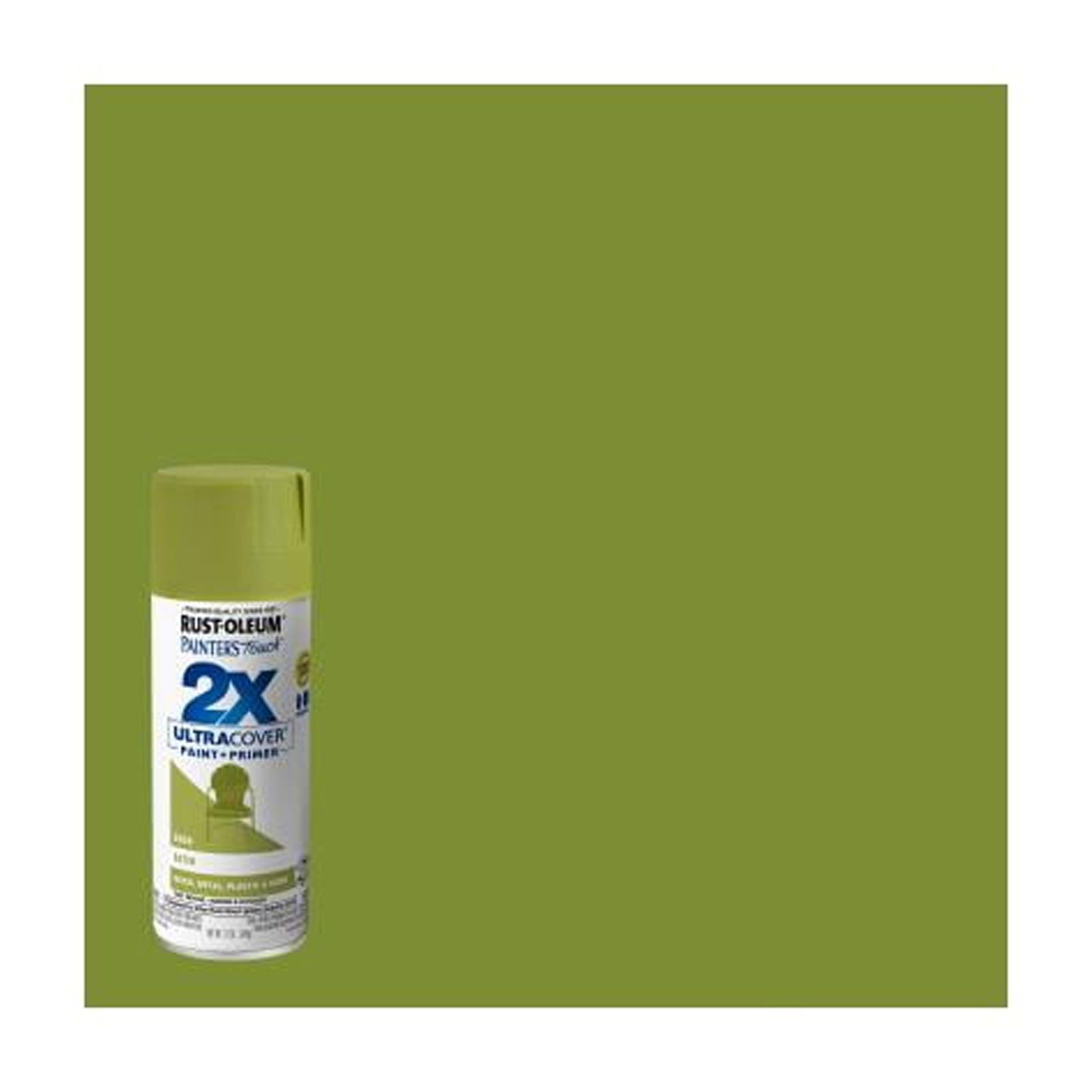 Rust-Oleum Painter's Touch 2X Ultra Cover Satin Eden Paint+Primer Spray Paint 12 oz