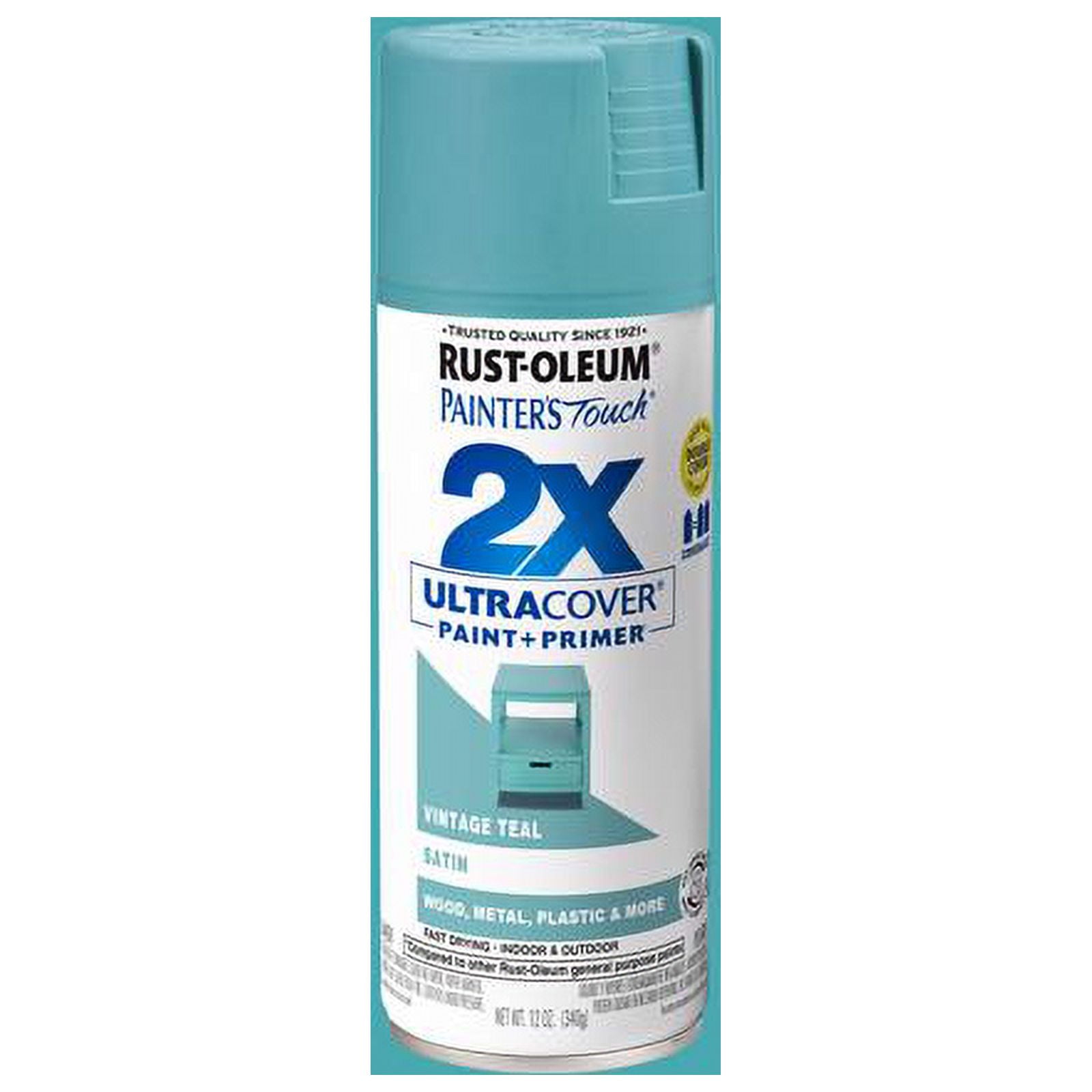 Rust-oleum 12oz 2x Painter's Touch Ultra Cover Matte Spray Paint Teal :  Target