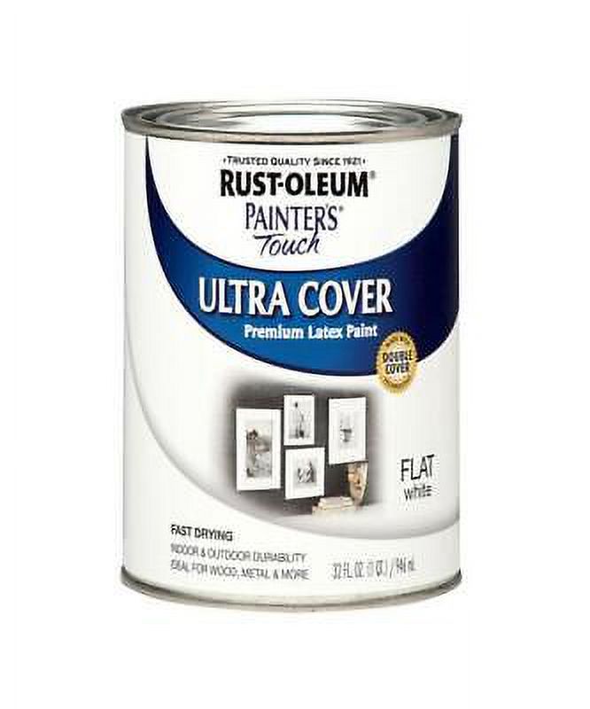 RustOleum Painters Touch Ultra Cover Flat White Paint Indoor and