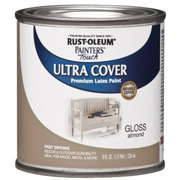 Rust-Oleum Painters Touch Ultra Cover Indoor and Outdoor Gloss Almond Paint 8 oz.