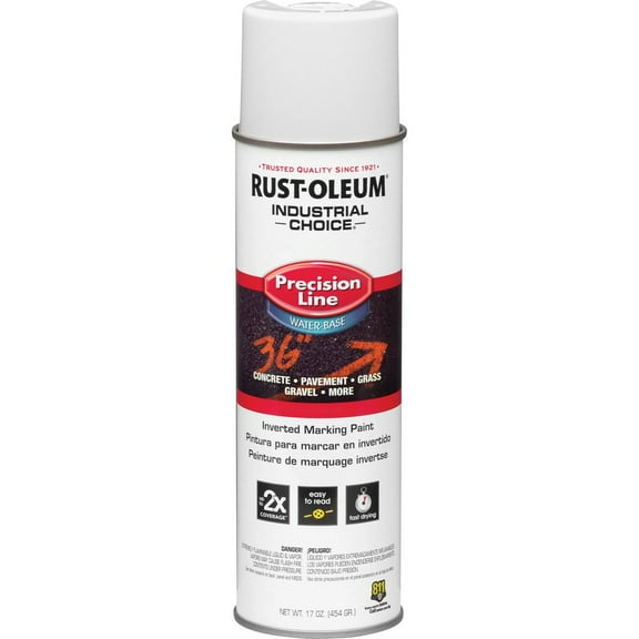 Rust-Oleum Precision Line Inverted Marking Paint - 20 fl oz - 1 Each - White | Bundle of 2 Each