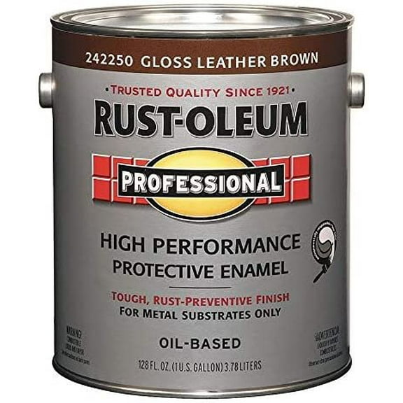 Rust-Oleum Professional 1-gal. Leather Brown Gloss Professional Protective Enamel 2-Pack