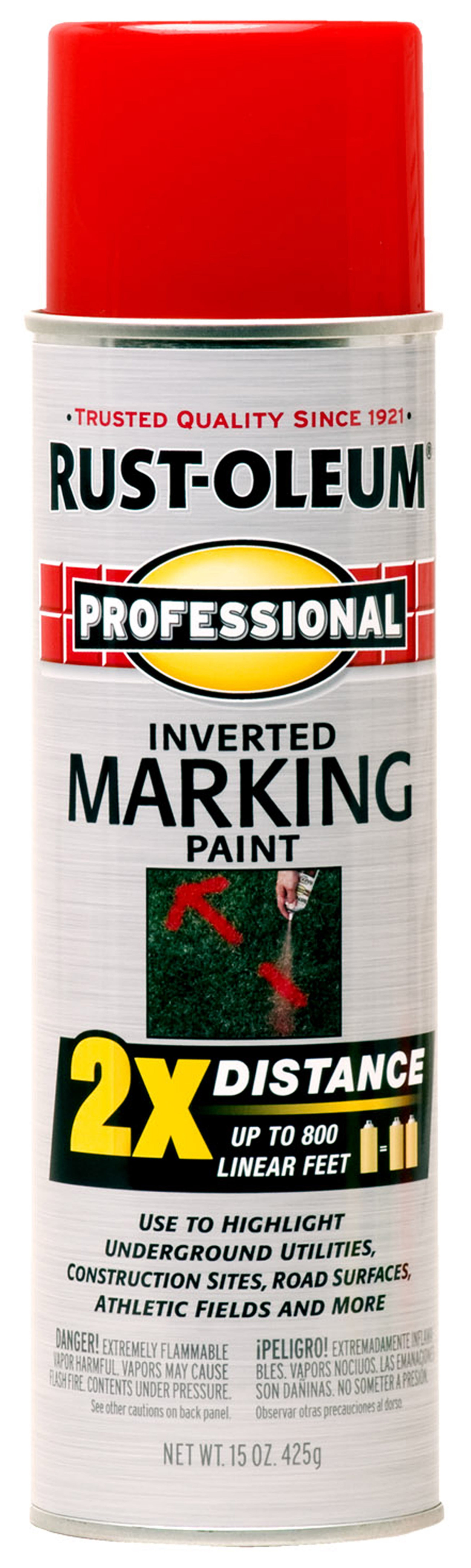 RustOleum Professional 2x Inverted Marking Paint Safety Red