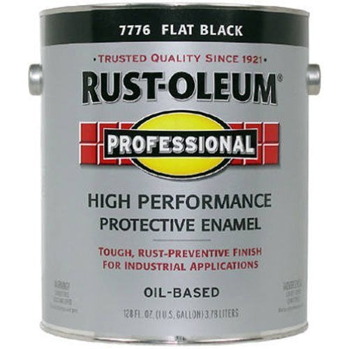 RUST-OLEUM K7776-402 K7776402 High Performance Oil Based Rust Preventive Protective Enamel Paint, 1 gal, Flat Black