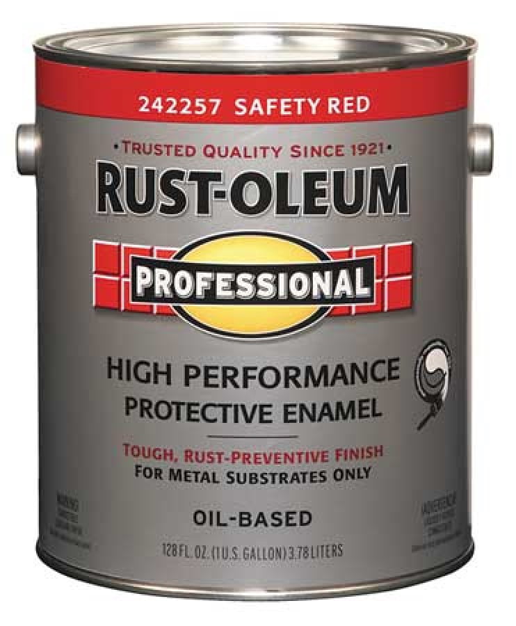 Rust-Oleum Professional Indoor and Outdoor Gloss Safety Red Oil-Based Protective Paint 1 gal