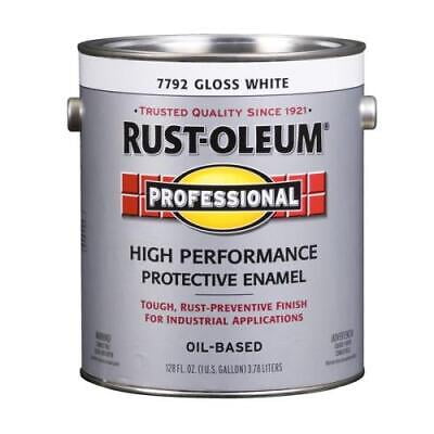 Rust-Oleum Professional Indoor and Outdoor Gloss White Oil-Based Protective Paint 1 gal (Pack of 2)