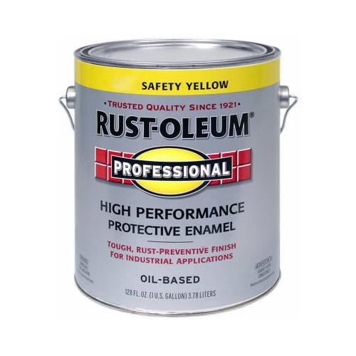 Rust-Oleum 7543-402 Professional Enamel Paint, Safety Yellow, Not VOC-Compliant, 1-Gal. - Quantity 2
