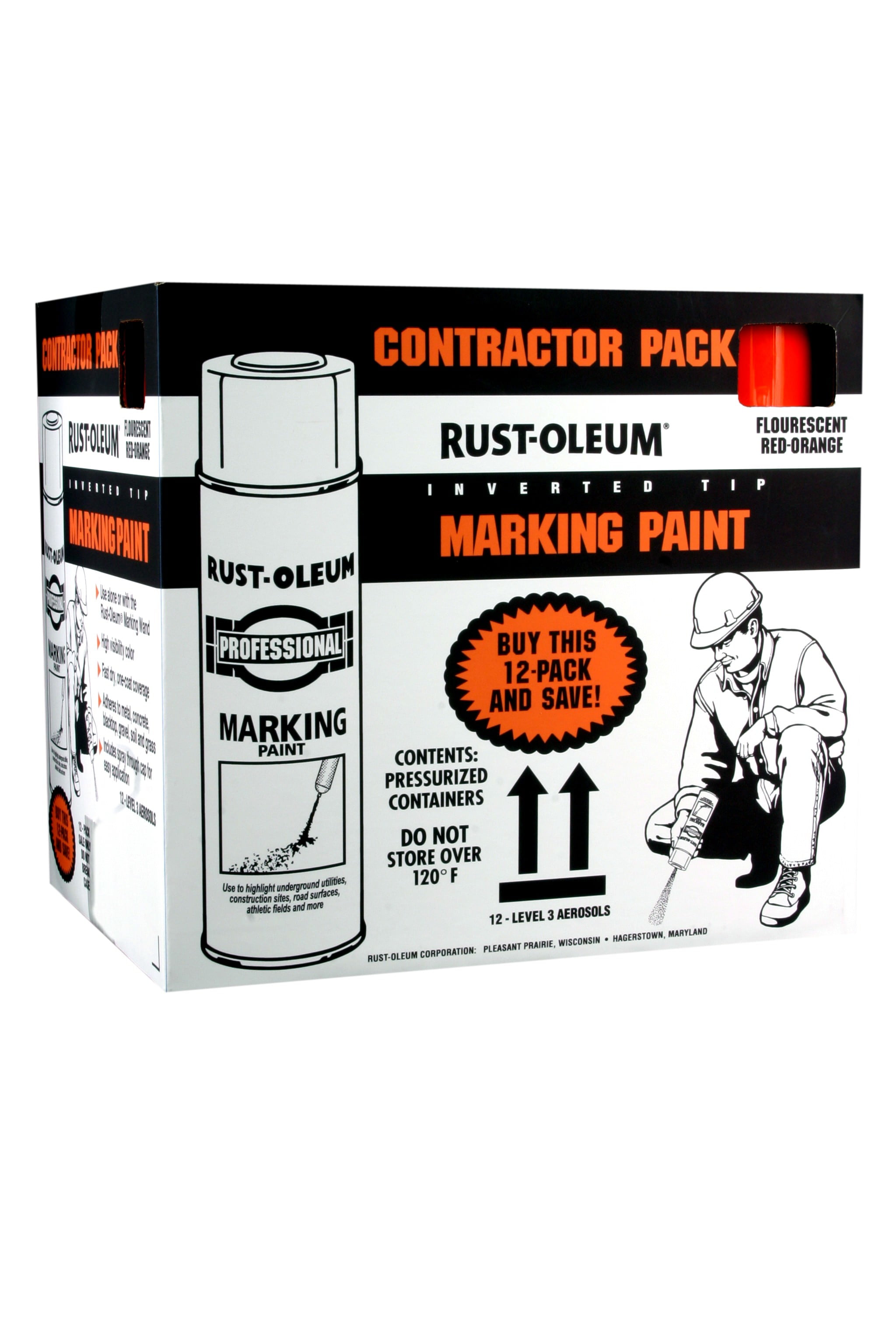 Rust-Oleum Marking Paint - 17 fl oz - Alert Orange