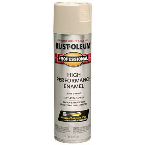 Rust-Oleum Professional Protective Enamel Spray Paint, 15 Oz, Almond, Each