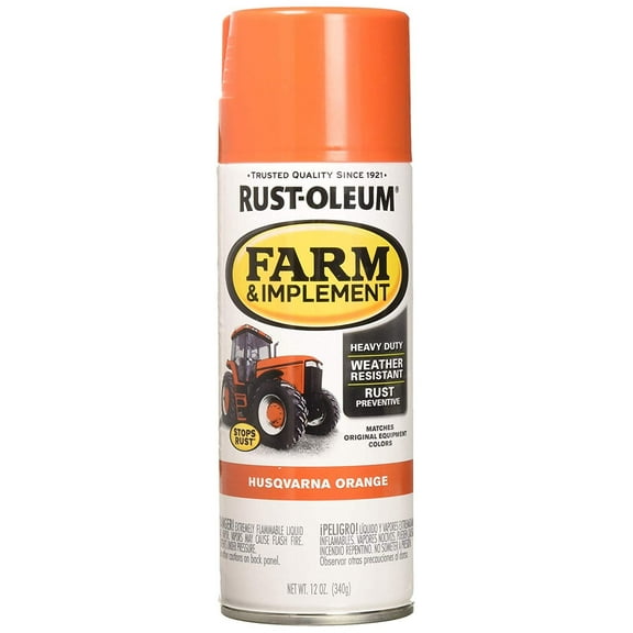 Rust-Oleum RUSTOLEUM 303472 Husqvarna Orange 12 oz. Farm & Implement Spray Paint