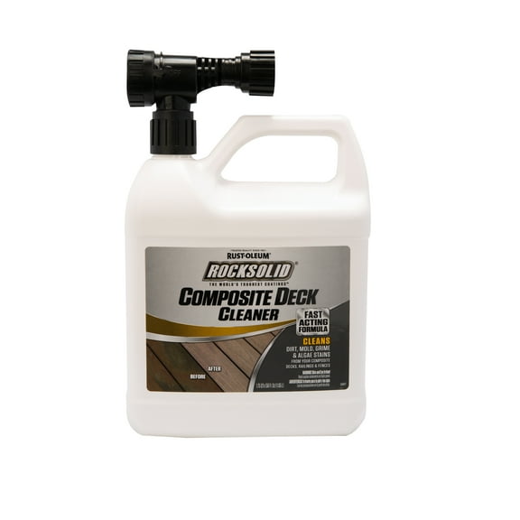 6 Pack, Rust-Oleum RockSolid Composite Deck Cleaner, 56 oz Hose End
