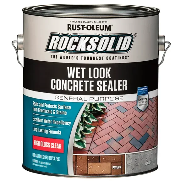1 gal Rust-Oleum 317927 High Gloss Clear RockSolid Wet Look Concrete Sealer