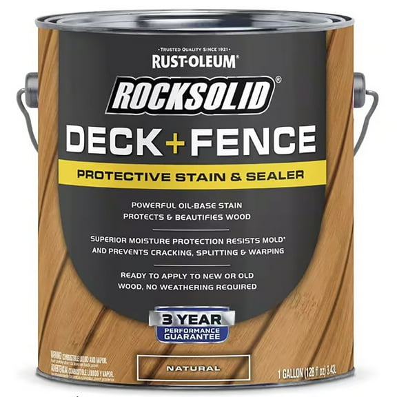 Rust-Oleum Rocksolid Natural Deck and Fence Exterior gal