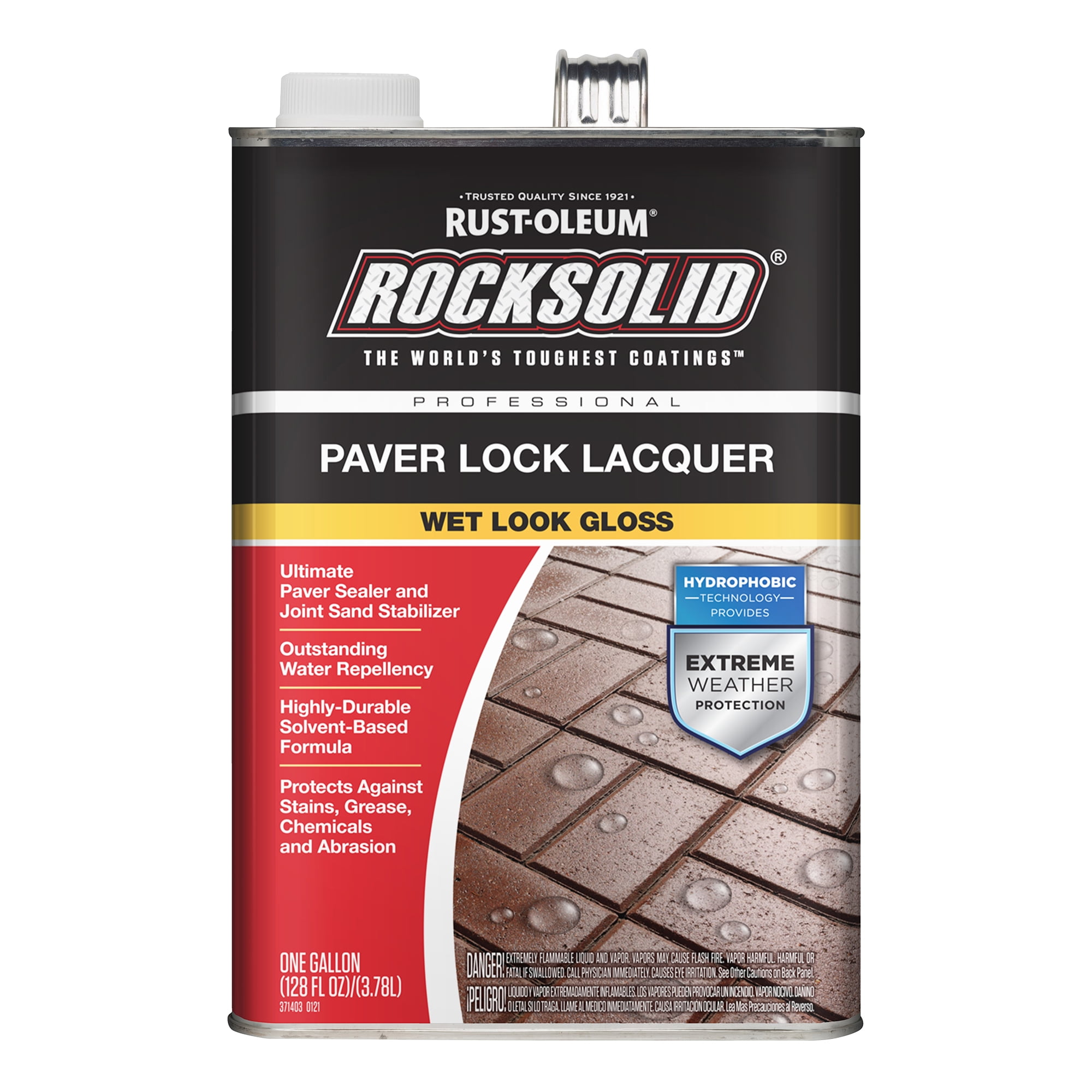 Rust Oleum Rocksolid Paver Lock Lacquer Wet Look Gloss gal Walmart