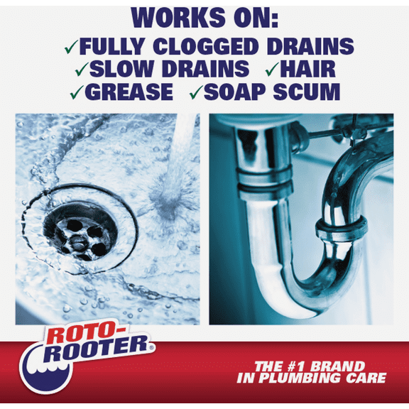 Rust-Oleum Roto-Rooter Gel Drain Opener & Cleaner - Pack of 6
