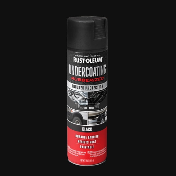 Black, Rust-Oleum Rubberized Undercoating-248657, 15 oz