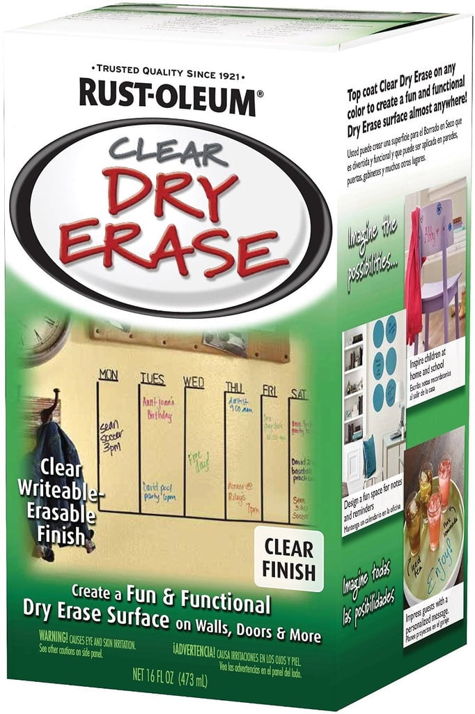 RustOleum RustOleum 284637 Specialty Dry Erase Kit, 16 Oz, Clear