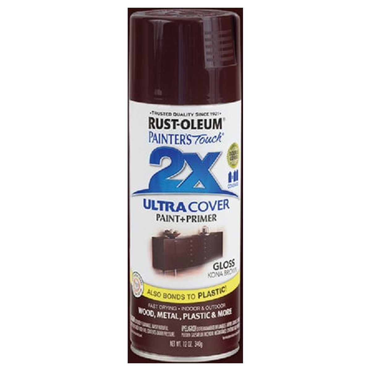 RustOleum RustOleum Painter's Touch 2X Ultra Cover Paint + Primer Spray Paint 12 Oz., Kona