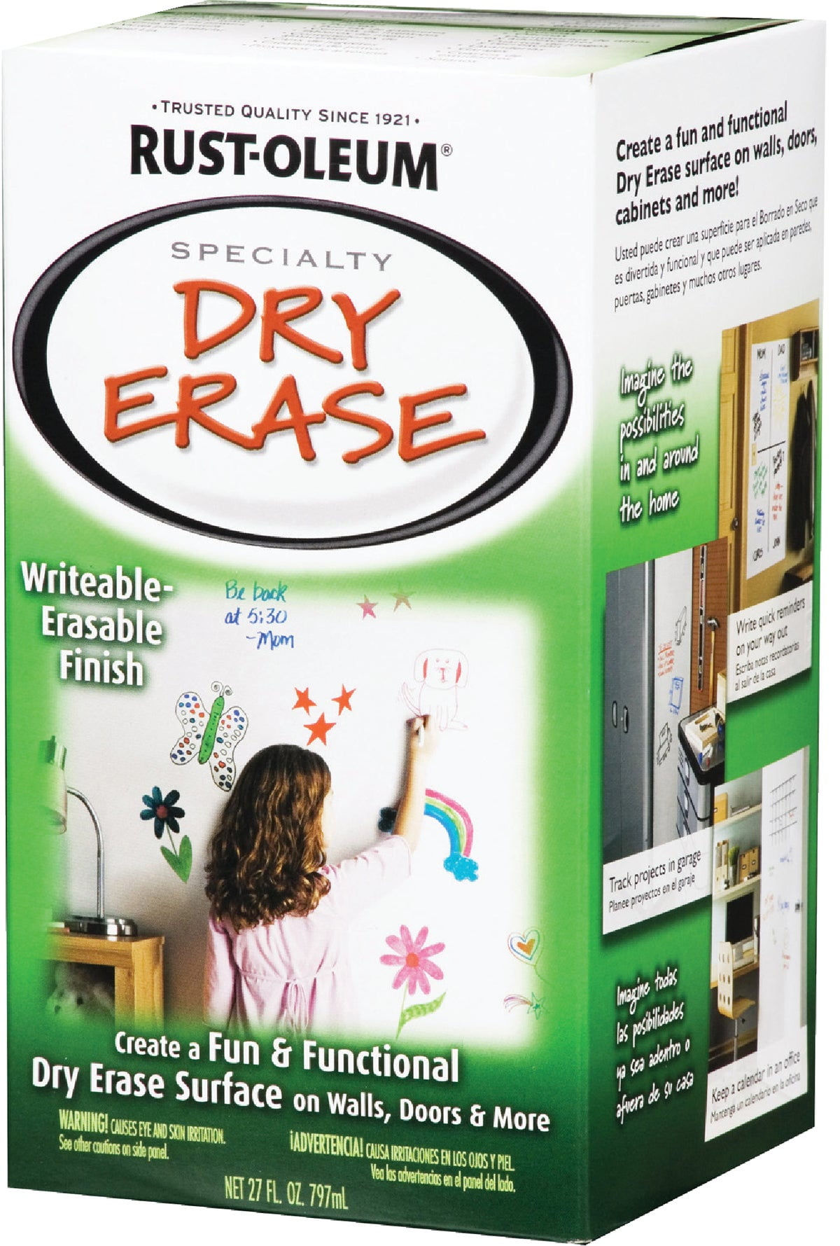 Rustoleum clear dry erase paint clearance