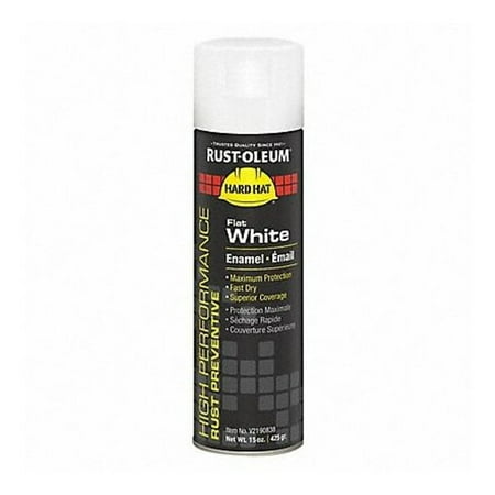 1014088 SPRY PAINT FLAT WHT 15OZ Rust-Oleum Indoor and Outdoor Flat White Enamel Spray Paint 15 oz