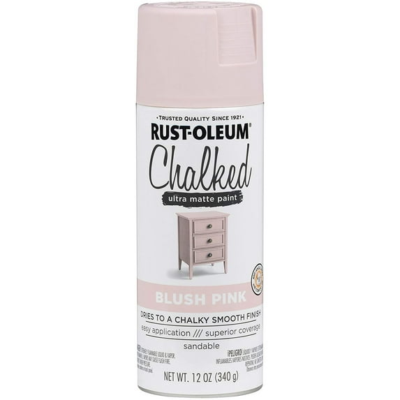 Rust-Oleum Series Rustoleum 302594 12OZ Blush Pink Chalked Paint Spray,