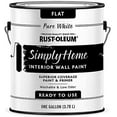 thumbnail image 1 of Rust-Oleum Simply Home Interior Wall Paint 332119 Simply Home Flat Interior Wall Paint, Pure White, 128 Fl Oz, 1 of 1