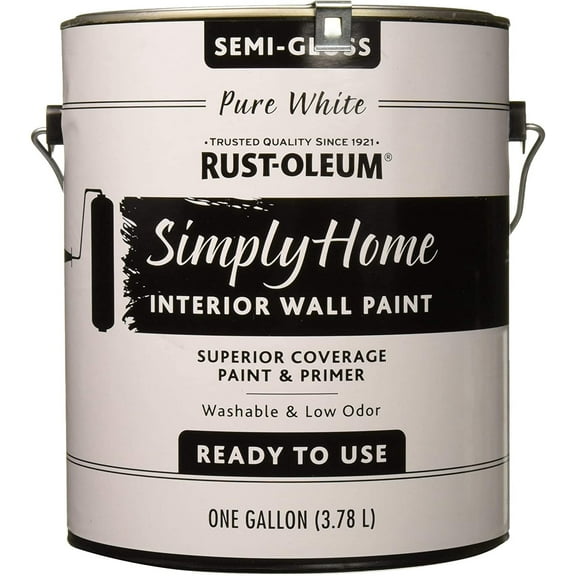 Rust-Oleum Simply Home Interior Wall Paint 332120 Simply Home Semigloss Interior Wall Paint, Pure White