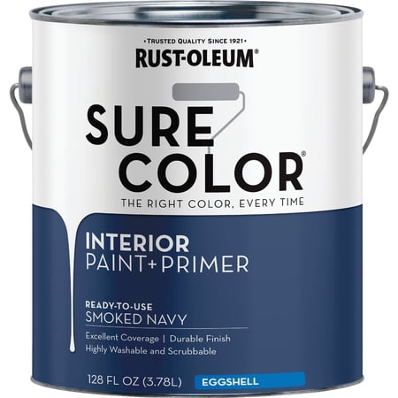 Rust-Oleum Simply Home Interior Wall Paint 332145 Simply Home Eggshell Interior Wall Paint, Smoked Navy