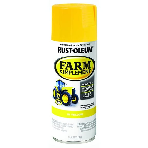 Rust-Oleum Specialty 280129 Farm & Equipment Spray Paint, JD Yellow, 12-oz. - Quantity 6