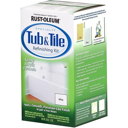 Rust-Oleum Specialty Tub & Tile Refinishing Kit, 32 Oz, White