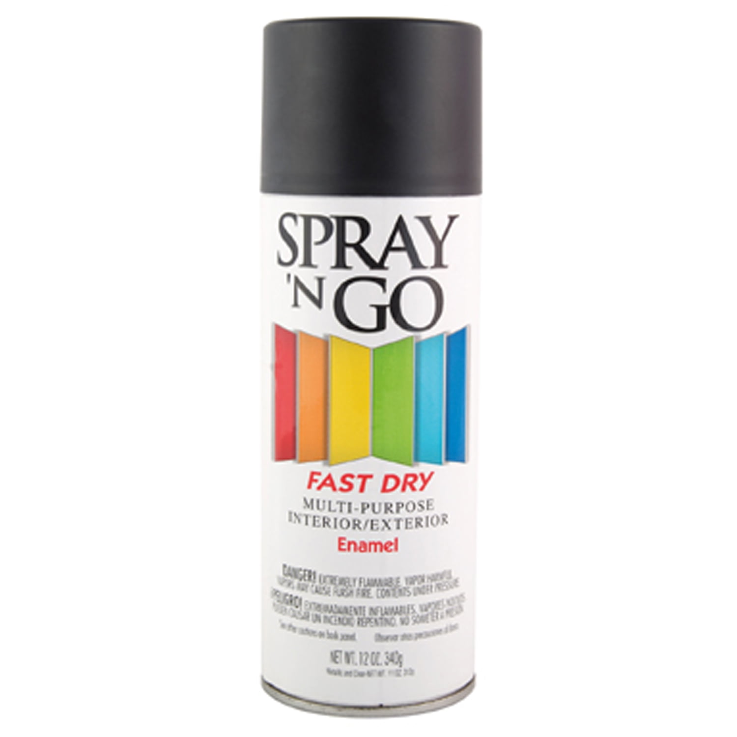 RustOleum Spray 'N Go Spray Gloss Paint, Black, 12 Oz.