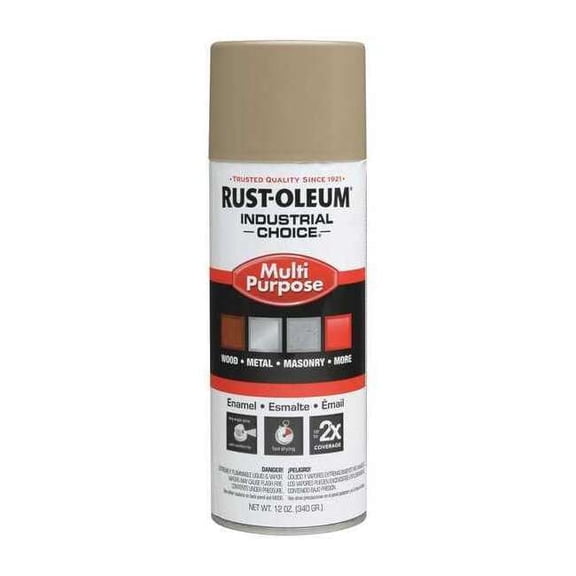 Rust-Oleum Spray Paint, Beige, Gloss, Solvent, 12 oz 1671830