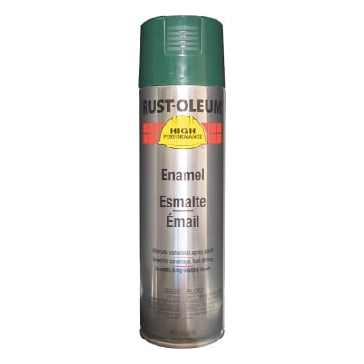 Rust Preventative Spray Paint, Dark Green, Gloss, Solvent, 15 oz