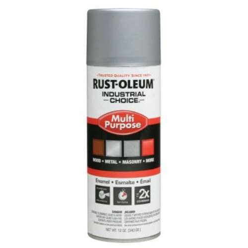 Rust-Oleum Spray Paint, Dull Aluminum, Gloss, Solvent, 12 oz 1614830