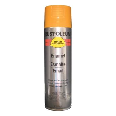 Rust Preventative Spray Paint, Equipment Yellow, Gloss, Solvent, 15 oz
