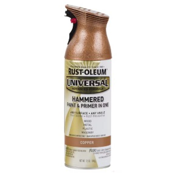 Rust-Oleum Spray Paint Hammered Copper 12 oz Metal Wood Plastic Interior Exterior