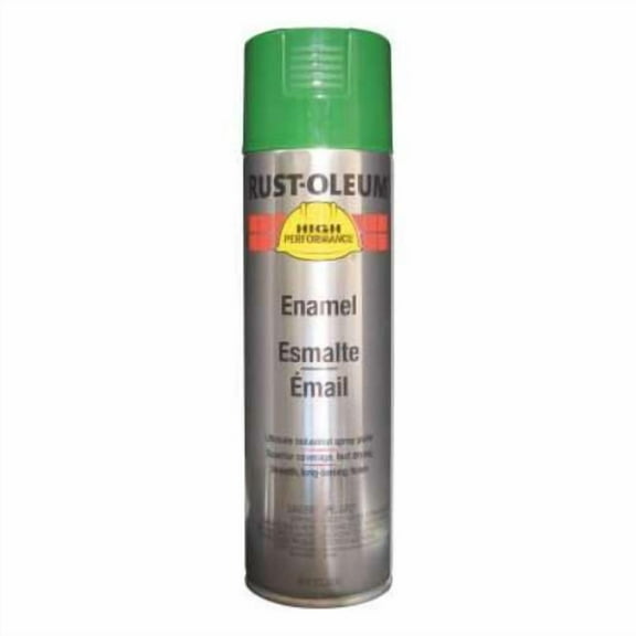 Rust Preventative Spray Paint, Safety Green, Gloss, Solvent, 15 oz